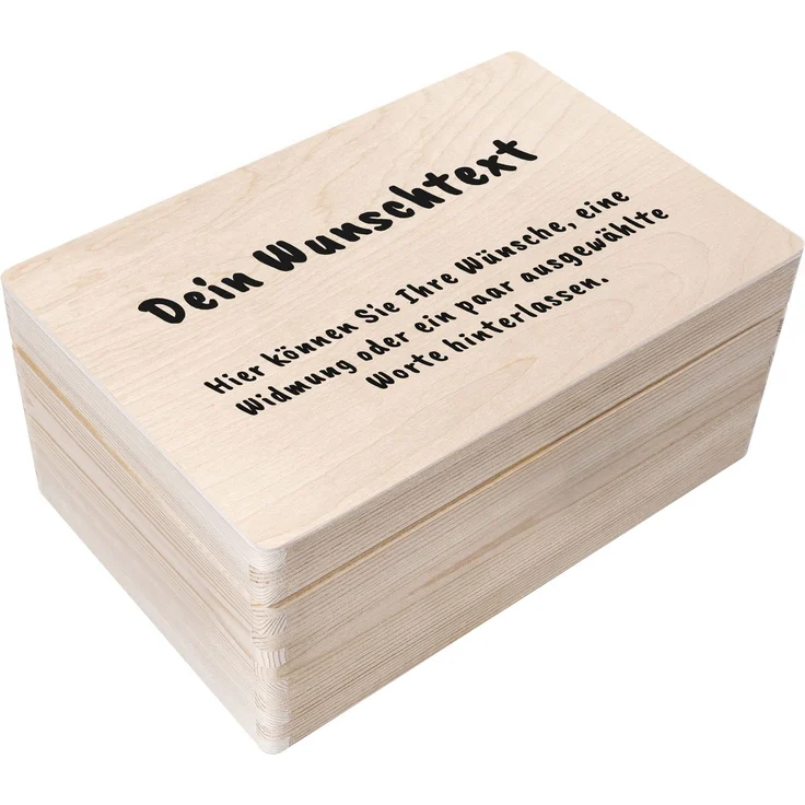 Creative Deco Personalisierte Geschenke Wunschtext Holzkiste | Dein Eigener Beliebig Text Individuelle Geschenk | Geschenkkiste Geschenkbox | Für Frauen, Männer und Paar | 30 x 20 x 14 cm