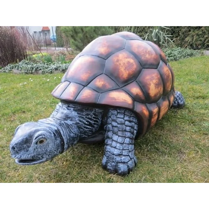 XXL Premium Schildkröte lebensgross ca. 112cm Riesenschildkröte Garten Deko Figur – Bild 2