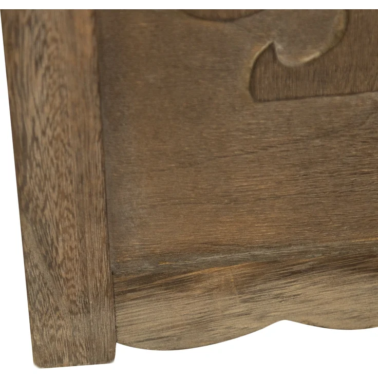 4 fach Paravent Raumteiler Holz Trennwand spanische Wand Sichtschutz Braun – Bild 6
