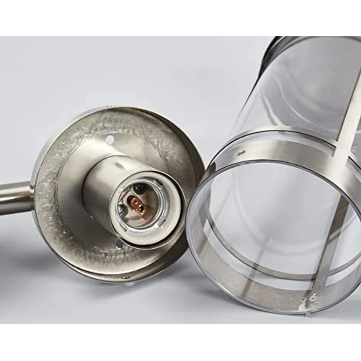 Lindby Außen-Wandleuchte Djori, Edelstahl Alu IP44, 1 x 15 W LED – Bild 5