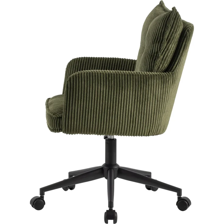 Carryhome 'LUCIE' Drehstuhl, Cord grün, 59 x 97 x 63 cm, 140 kg belastbar, höhenverstellbar – Bild 2