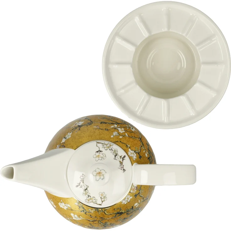 Goebel / Van Gogh- Mandelbaum,Teekanne mit Stövchen,24,5cm x 16,0cm x 19,0cm / Fine Bone China / 24,5cm x 16,0cm x 19,0cm – Bild 6