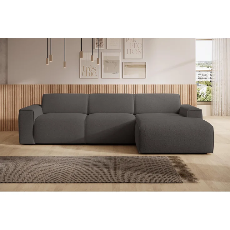 AX LIVING Couch Sofa L Form Didim mini Grau 310 cm breit, stilvoll R – Bild 2