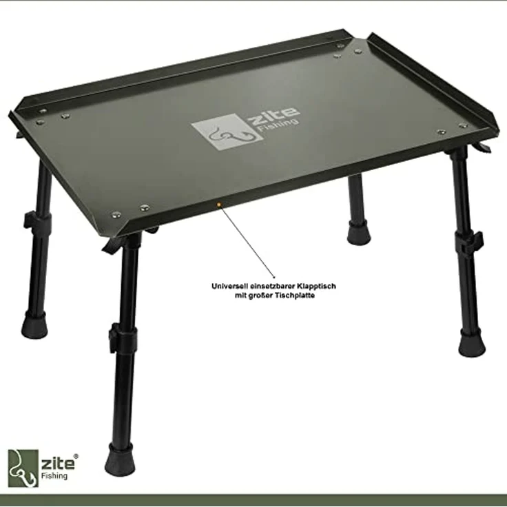 Zite Klapptisch Großer Bivvy Table Angeltisch mit Tasche für Karpfenangeln & Mehr – Bild 3
