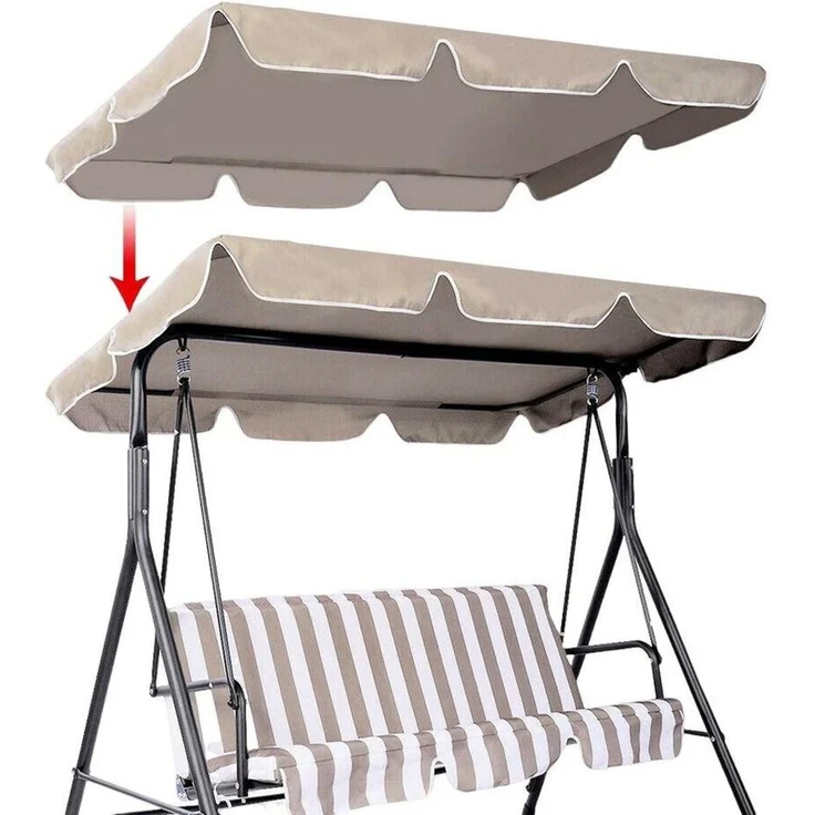GarveeMore Schaukelstuhl Terrasse Schaukelstuhl Vordach Ersatz Vordach Abdeckung (ohne Gestell), Vordach Abdeckung(Nicht inklusive Rahmen) Doppelsitz/3-4 Sitz Veranda – Bild 5