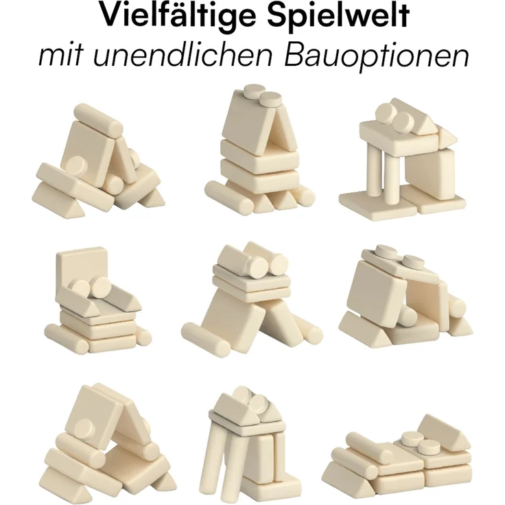 Bellabino 'Nile' Spielsofa mit Kissen und Armlehnen, 8-tlg, Cord, beige, faltbare Kindercouch, abnehmbarer & waschbarer Bezug, Kindersofa aus Schaumstoff – Bild 4