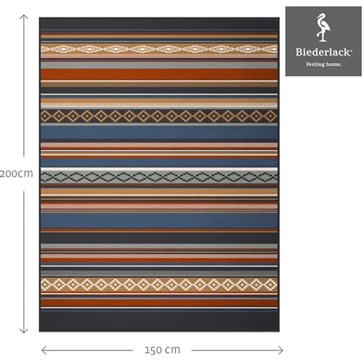 Wohndecke Adventure, Ethno-Decke in 150x200 cm, Decke aus Baumwollmischgewebe, Biederlack, Made in Germany – Bild 3