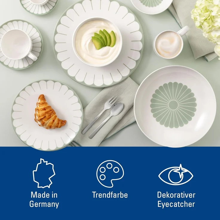 Villeroy & Boch Fleur Vert Speiseteller ø 26,6 cm – Bild 4