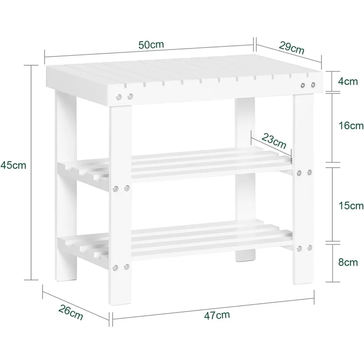 SoBuy Schuhregal FSR02-K, Sitzbank Schuhbank aus Bambus – Bild 3