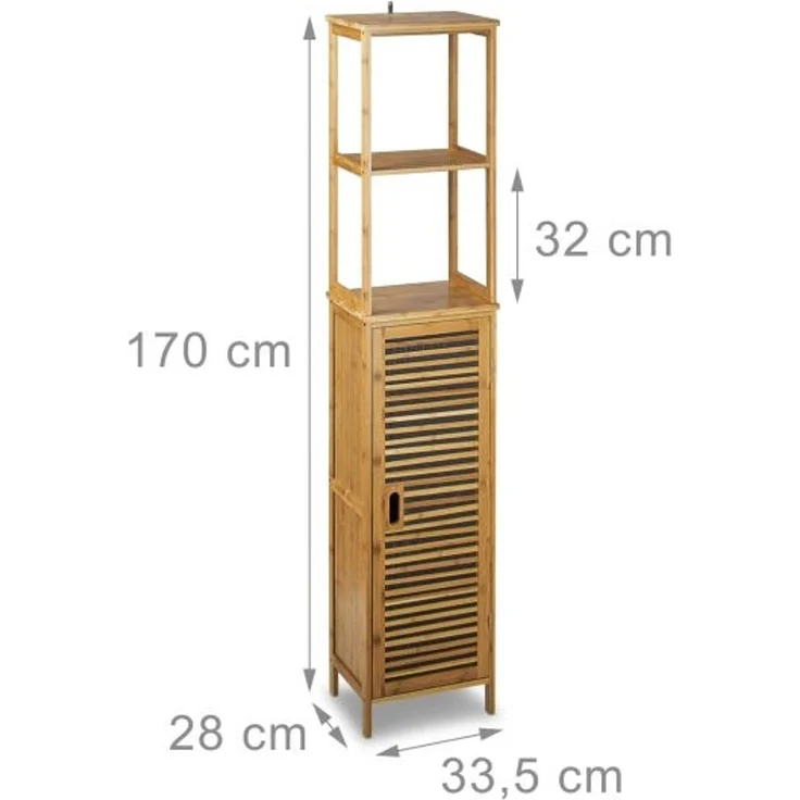 Relaxdays Badregal Bambus 5 Ablagen – Bild 4
