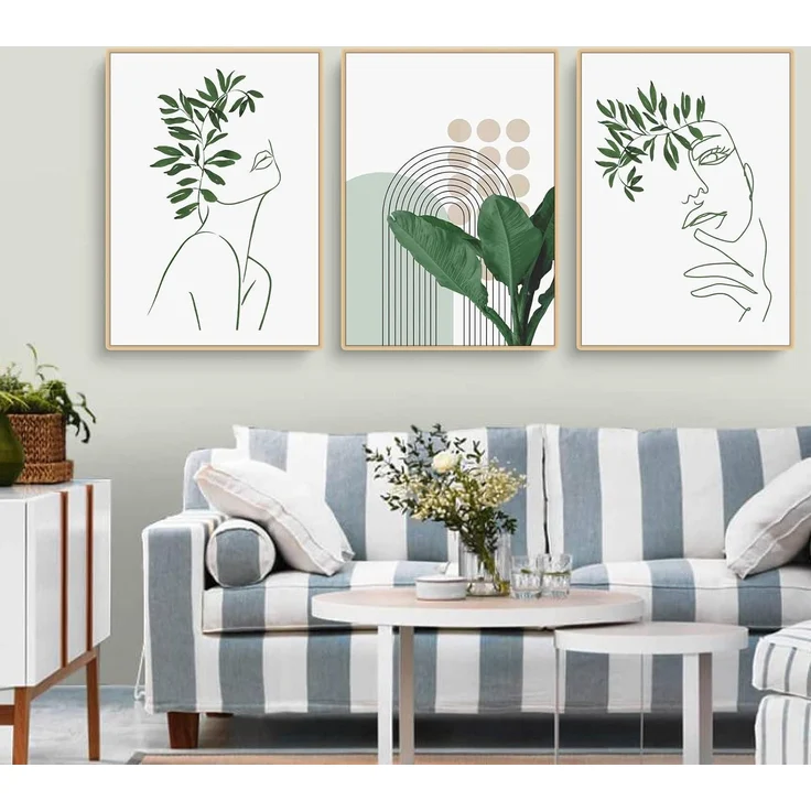 Poster 3teilig Bohemian Pflanzen Wandbilder Wohnzimmer B 30x40cm – Bild 7