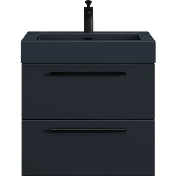 doporro Badmöbel-Set Design Badmöbel Set 2 Schubladen mit SoftClose Quadratto – Bild 1