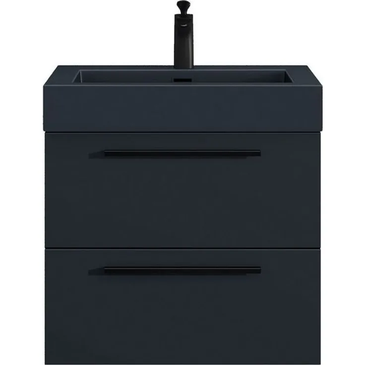 doporro Badmöbel-Set Design Badmöbel Set 2 Schubladen mit SoftClose Quadratto