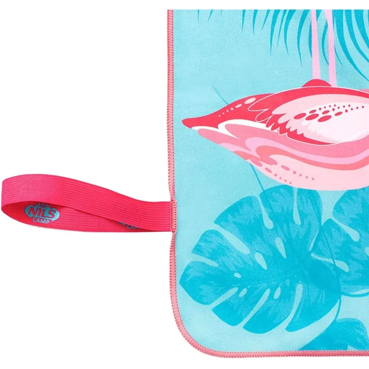 NILS Mikrofaserhandtuch Flamingos 160 × 80 cm für Strand Schwimmbad Sport – Bild 3