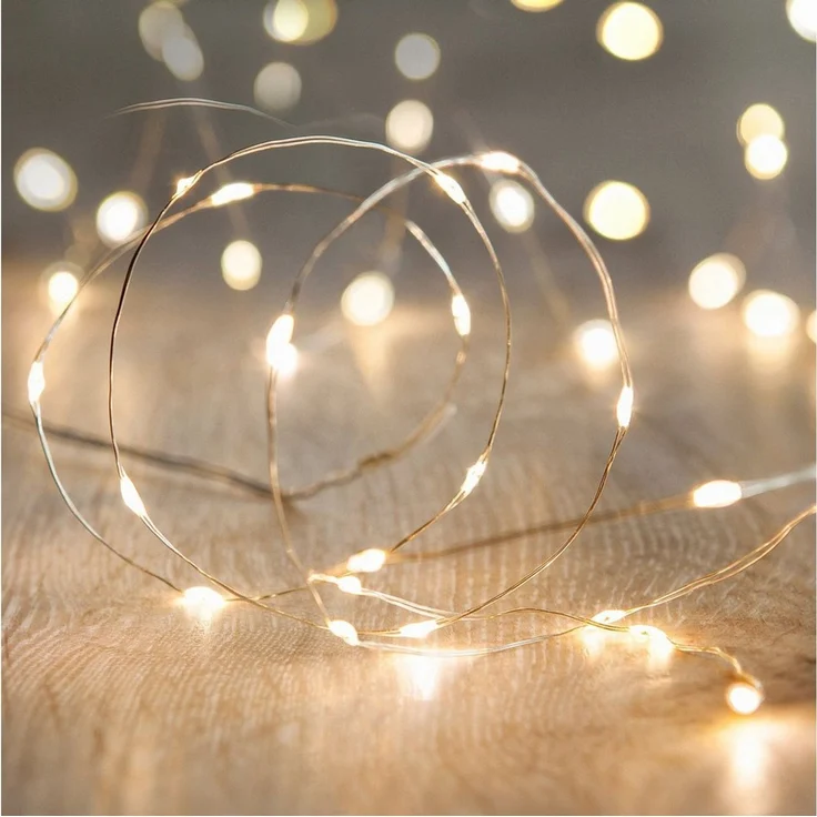 Lights4fun LED-Lichterkette 20er LED Micro Lichterkette warmweiß batteriebetrieben – Bild 4