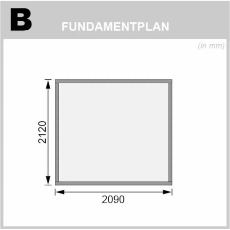 Karibu Gartenhaus 19mm Glücksburg 3 Gerätehaus 213x217 cm terragrau – Bild 3