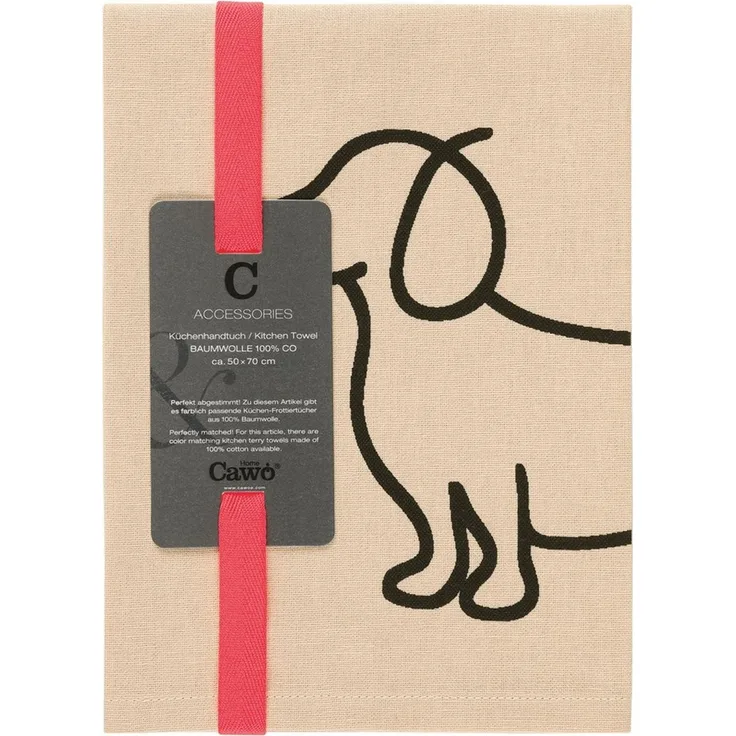 Cawö Home Geschirrtuch Cuisine WE LOVE DOGS Companion 6248, (1-tlg)