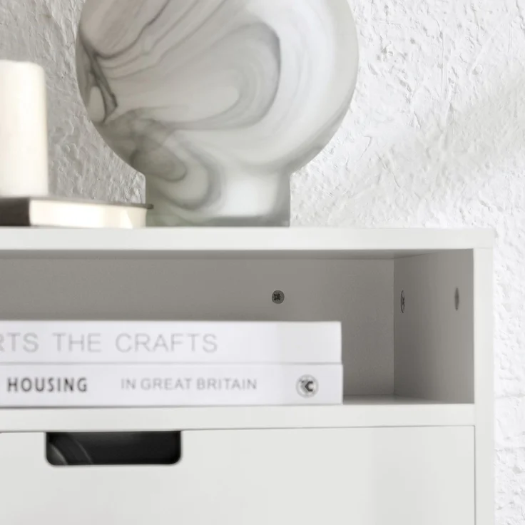 SoBuy NKD03-W Bettablage, MDF, Lackiert, Weiß, 45 x 22 x 25 cm – Bild 8