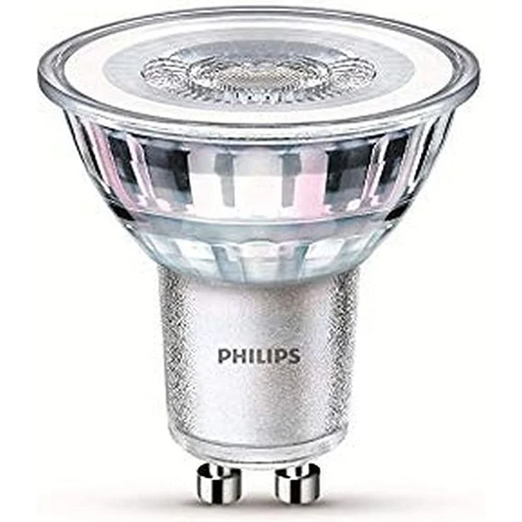 Philips LED Classic GU10 Lampe, 50 W, Reflektor, silber, neutralweiß, 2er Pack, Nicht Dimmbar