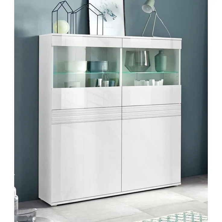 borchardt Möbel Vitrine Florenz Höhe 125 cm