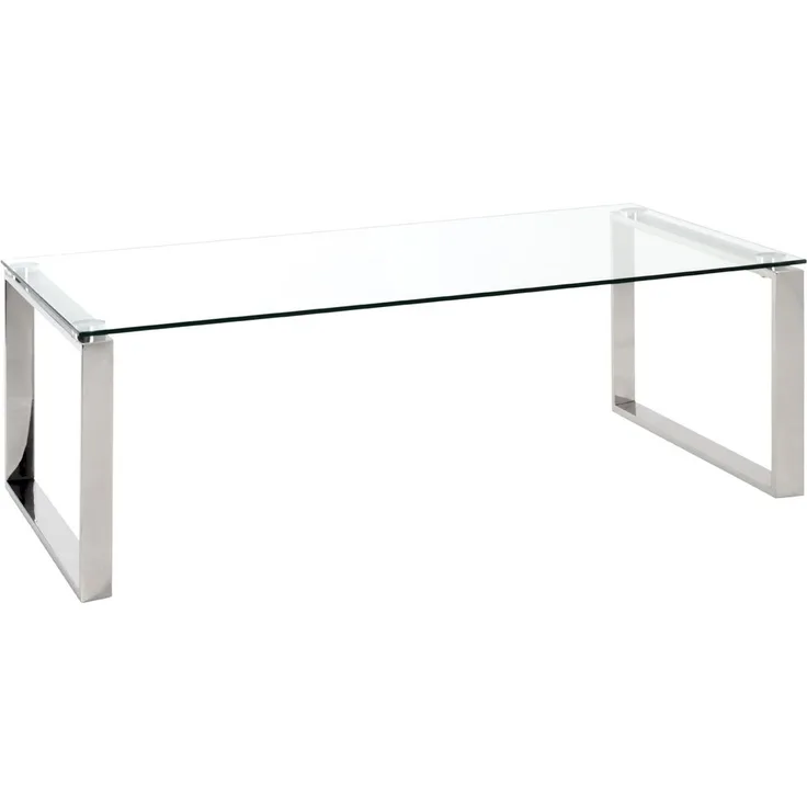 Couchtisch aus Glas/Edelstahl