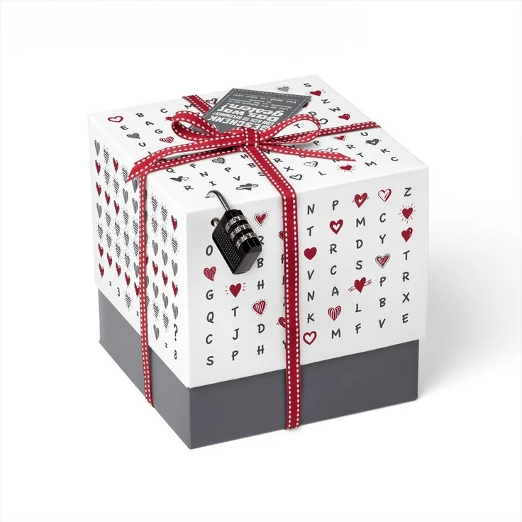 SURPRISA Geschenkbox Geschenkbox mit Samt und Glanz, Rätselbox für Geschenke und Gutscheine, zum Valentinstag, Jahrestag, Hochzeitstag – Bild 5