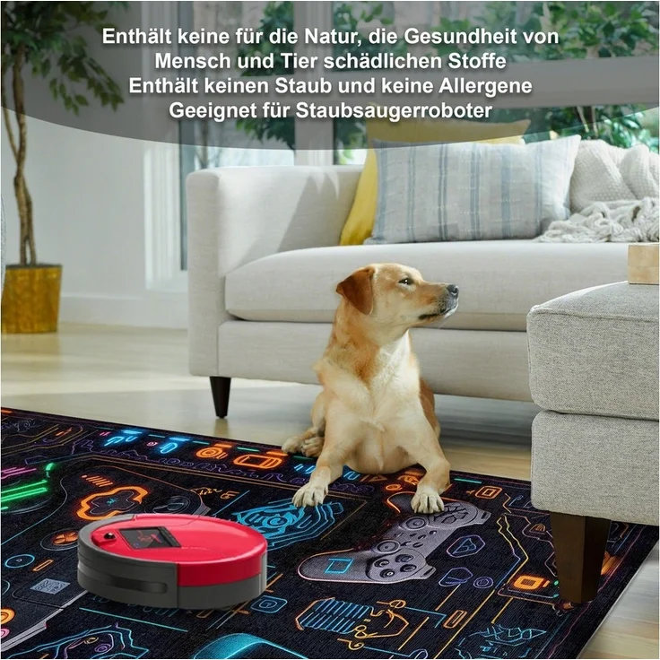Bamyum Teppich Gameking Teppich mit Chenille Druck, Waschbarer Antibakteriell Teppich, Einzelstück – Bild 3
