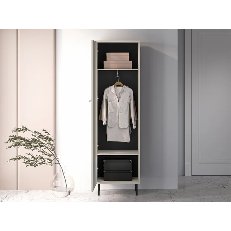 Selsey “Caletto’ Garderobenschrank eintürig, beige, ca. 190 x 55 x 34 cm – Bild 7