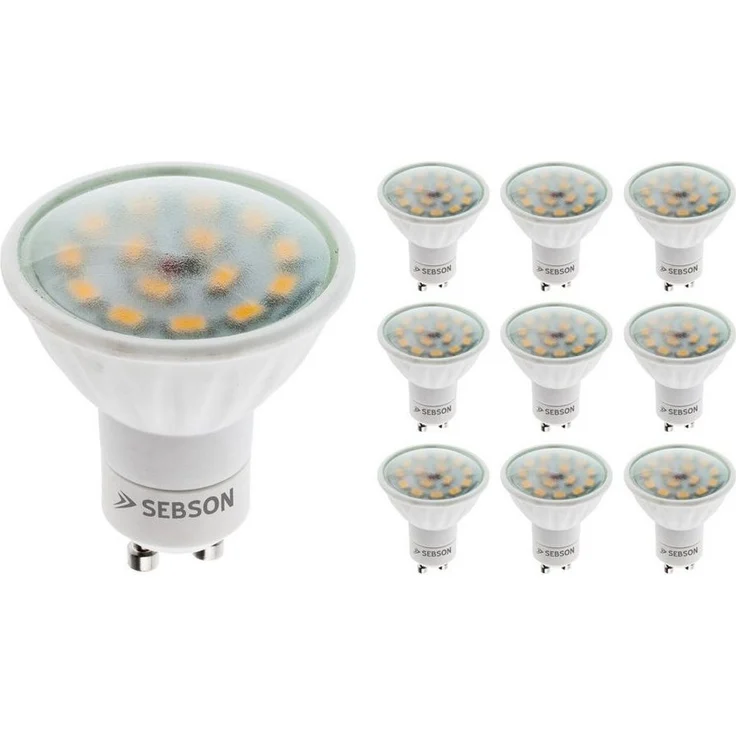 SEBSON LED-Leuchtmittel LED Lampe GU10 warmweiß 5W Strahler 230V Leuchtmittel, GU10, 10 St, Warmweiß, Einbaustrahler 230V – Bild 4