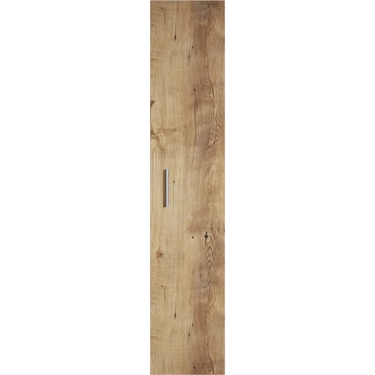 Badplaats Badezimmerschrank Pluto 30 x 30 x 150 cm Kastanien Eiche - Hoch Badschrank mit 1 Tür – Bild 3