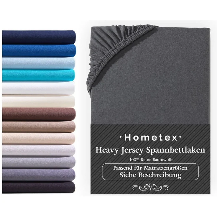 Hometex Premium Textiles Spannbettlaken Exclusive Topper-Spannbettlaken, Jersey, Für Matratzentopper und Boxspringbett Topper – Bild 5