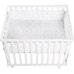roba Laufgitter 'Sternenzauber grau' 75 x 100 cm - inkl. grauer Schutzeinlage - Mobil - Weiß