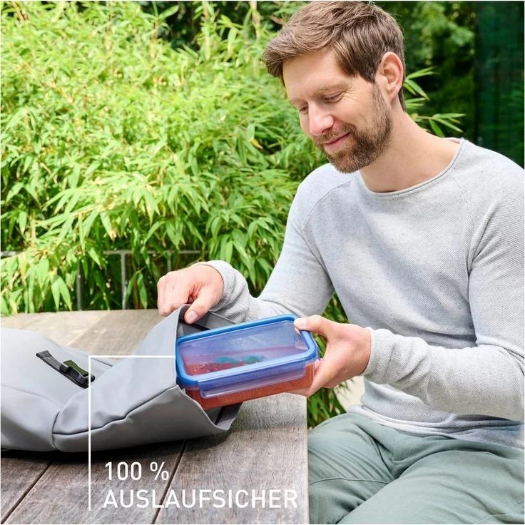 Emsa Frischhaltedose Clip & Close Eco, Polyprophylen (PP), (1-tlg), 100% dicht, mikrowellen-/spülmaschinen-/gefriergeeignet – Bild 2