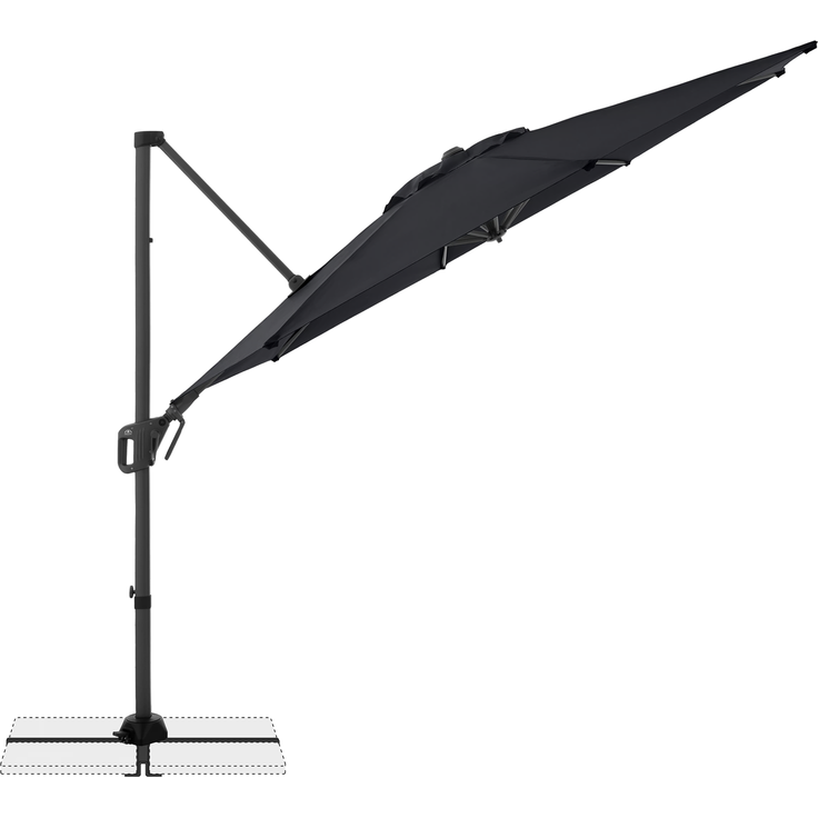 Doppler Sonnenschirm / Ampelschirm "LIFE 310 Side", anthrazit, Ø 310 cm – Bild 4