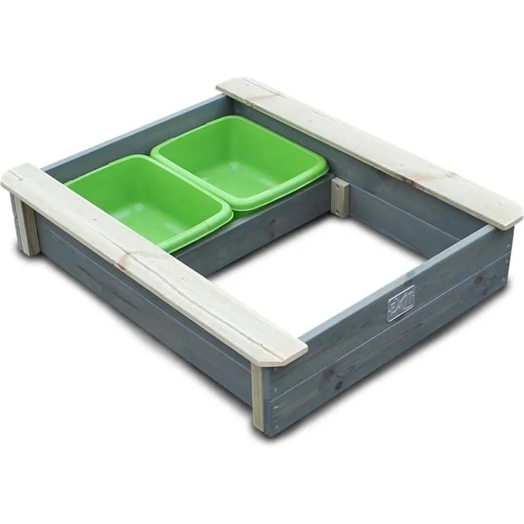 Exit Holz Sandkasten Aksent | Grau | 77 x 94 x 20 cm