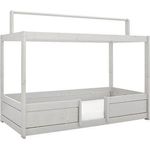 LIFETIME KIDSROOMS Kinderbett Kombibett 4 in 1 mit Schräg Leiter Rollrost Lifetime Original 47611-GREY