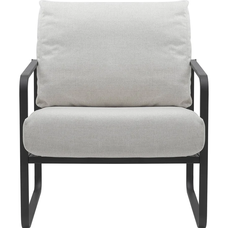 CLP Lounger Manea mit Metallgestell,creme Stoff – Bild 3