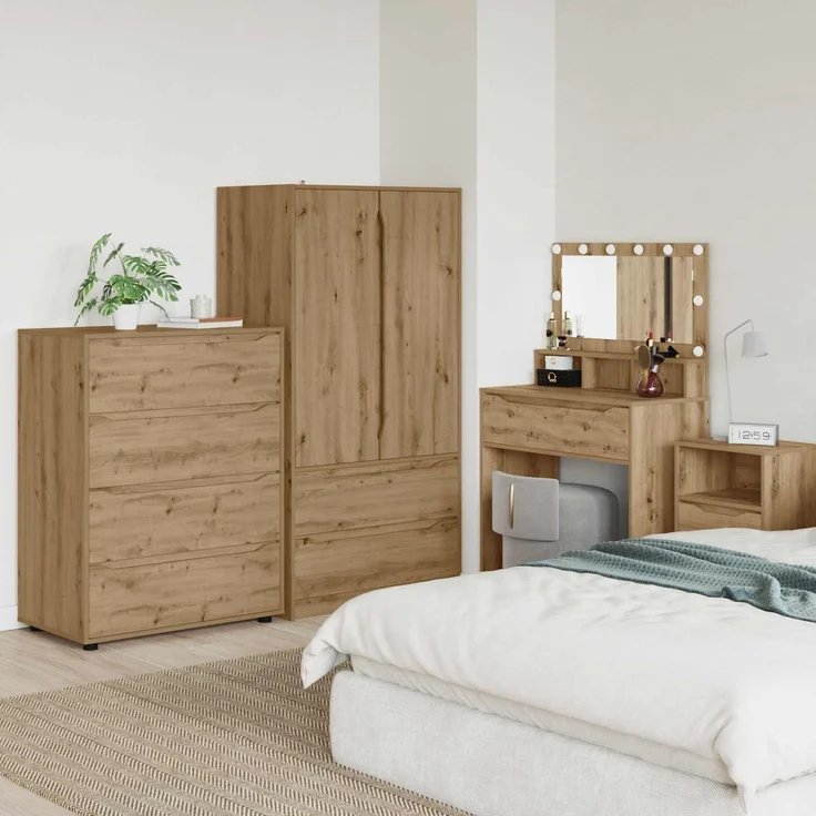 vidaXL Stauraumschränke 80 x 48 x 105 cm Holzwerkstoff Artisan-Eiche 3406234 – Bild 1