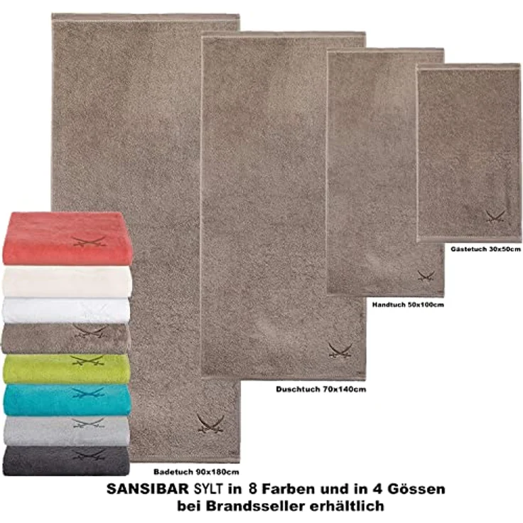 Sansibar Sylt Gästehandtuch Gästetuch SANSIBAR BL 30x50 cm grau – Bild 7