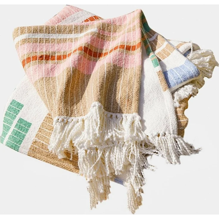 Mirabeau Tagesdecke Plaid Amapina bunt, stilvolles Interieur, Weich gewebt, Reine Baumwolle – Bild 1