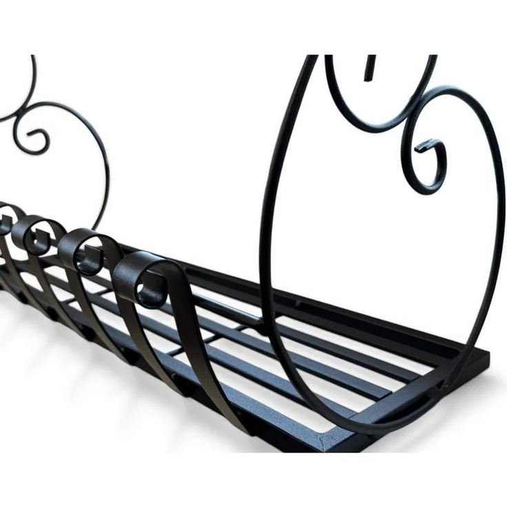 DanDiBo Kräuterregal Kücheregal Balkonregal Wand Metall Schwarz Sebino 50 cm Wandregal Blumenregal Pflanzenhalter Wandblumenhalter Küche Balkon – Bild 4