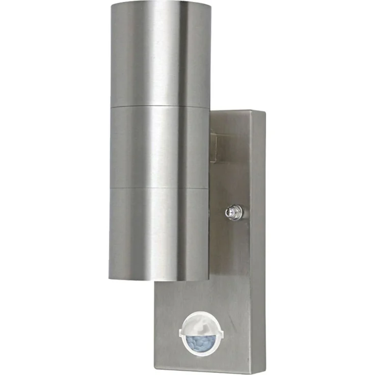 LED Wandleuchte, Edelstahl, Bewegungsmelder, H 22 cm – Bild 1