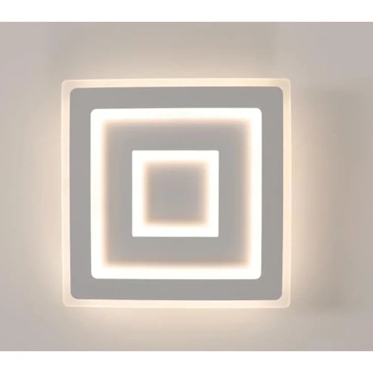 Comely LED Deckenleuchte Dimmbar Quadratisch for Wohnzimmer, 52W 5850LM 40cm Weiß Moderne Quadrat LED deckenlampe mit Fernbedienung für Wohnzimmer Schlafzimmer, Dimmbar 3000K-6500K – Bild 7