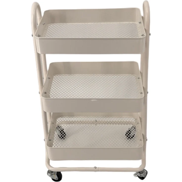 Servierwagen >RAJA< in Weiß, Lackiert, Metall - 46x78x34cm (BxHxT) – Bild 1