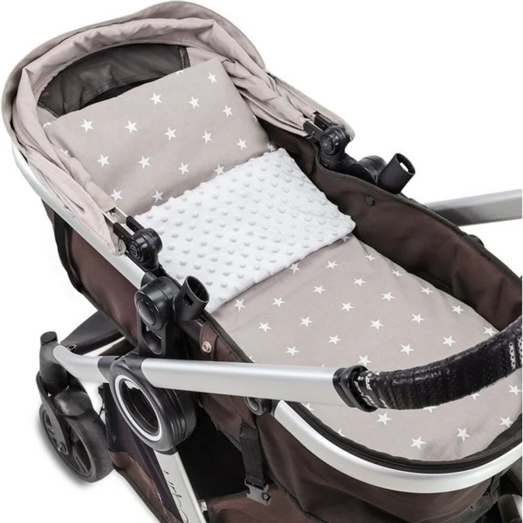 Wohndecke Babydecke Kuscheldecke Baby 75x60 cm - Minky Decke mit Kissen 30x35, Totsy Baby – Bild 4