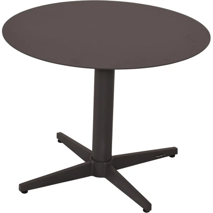 Gartencouchtisch Mill aus Aluminium, modern rund mit Mittelfuß, anthrazit, Ø 60 cm – Bild 1