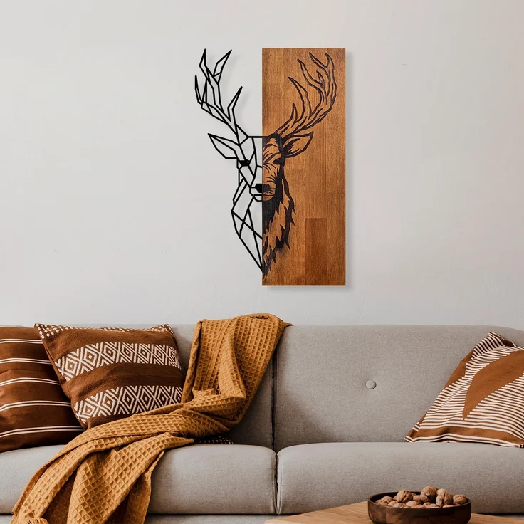 Wallity Wanddekoobjekt 100% WOODEN (Thickness: 3 cm) / METAL (Thickness: 1,5 mm), 33 x 58 cm – Bild 3