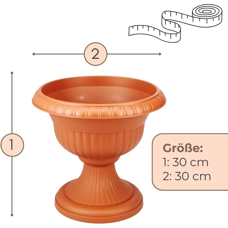 GarPet Blumentopf Blumentopf mit Ständer Blumensäule Standfuß Pflanztopf Blumenständer – Bild 2