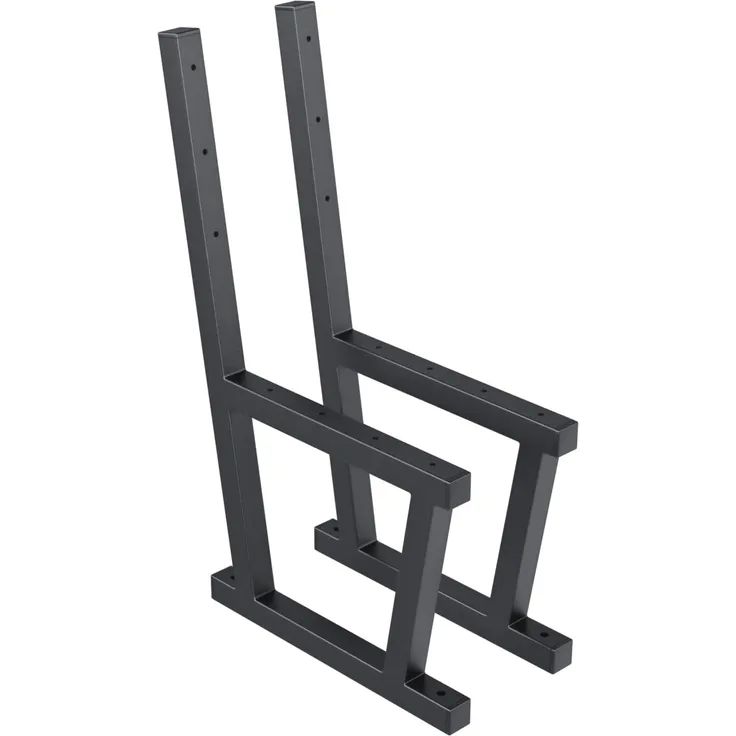 QLS Gartenbank Bankbeine BERLIN (Set 2 Stück, pulverbeschichtet), Bankgestell Bankfüße Beine aus Stahl schwarz