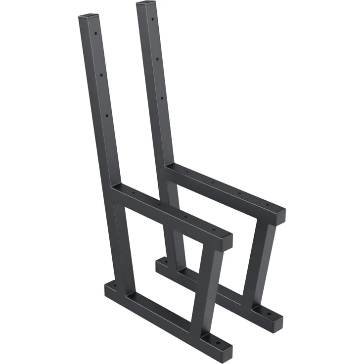 QLS Gartenbank Bankbeine BERLIN (Set 2 Stück, pulverbeschichtet), Bankgestell Bankfüße Beine aus Stahl schwarz – Bild 1